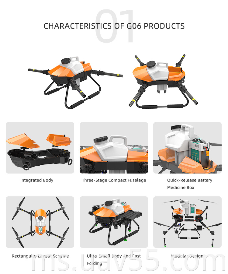 G06 6L Drone Sprayer Agriculture Uav Spray Frame